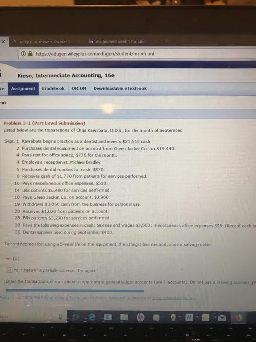 wileyplus accounting chapter 1 homework answers