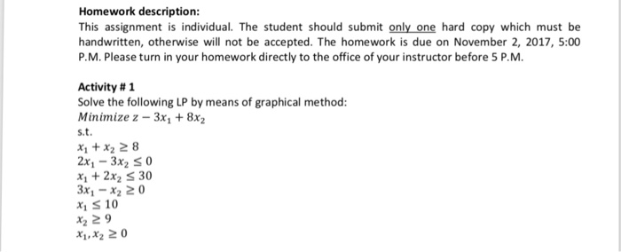 Solved Homework Description This Assignment Is Individua Chegg Com