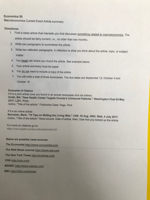  Current Event Summary Example How To Write A Current Event Paper