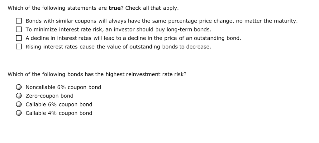 Solved Which of the following statements are true? Check all 