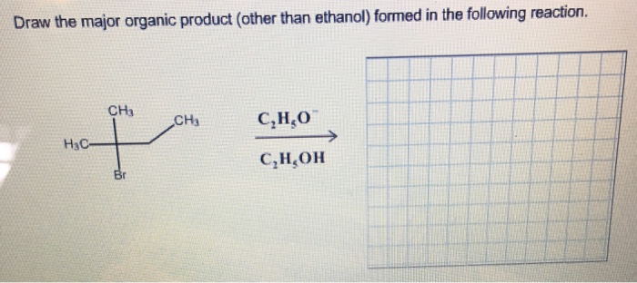 Solved Draw The Major Organic Product (other Than Ethanol