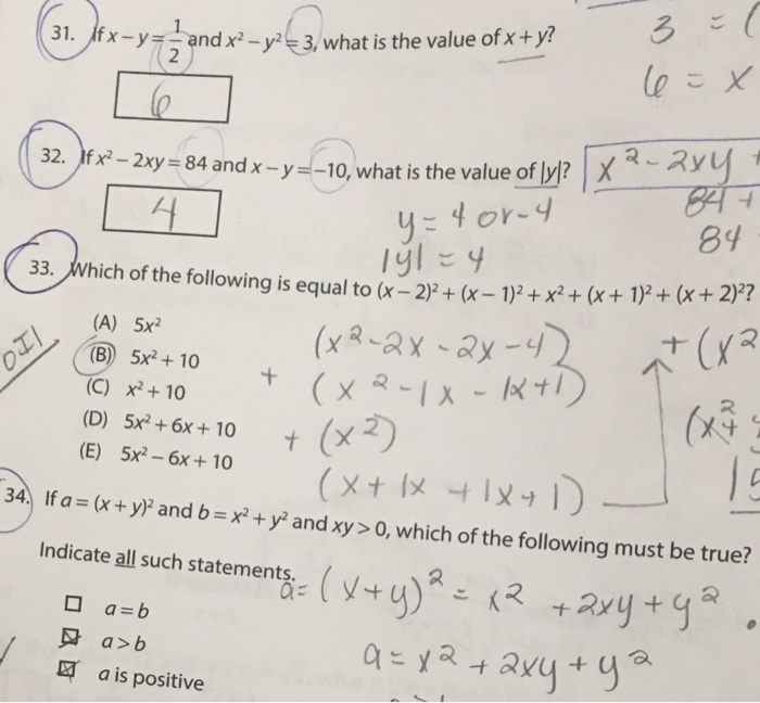 Solved Y T3 What Is The Value Of X Y 2 32 Fx2 2xy 84 Chegg Com