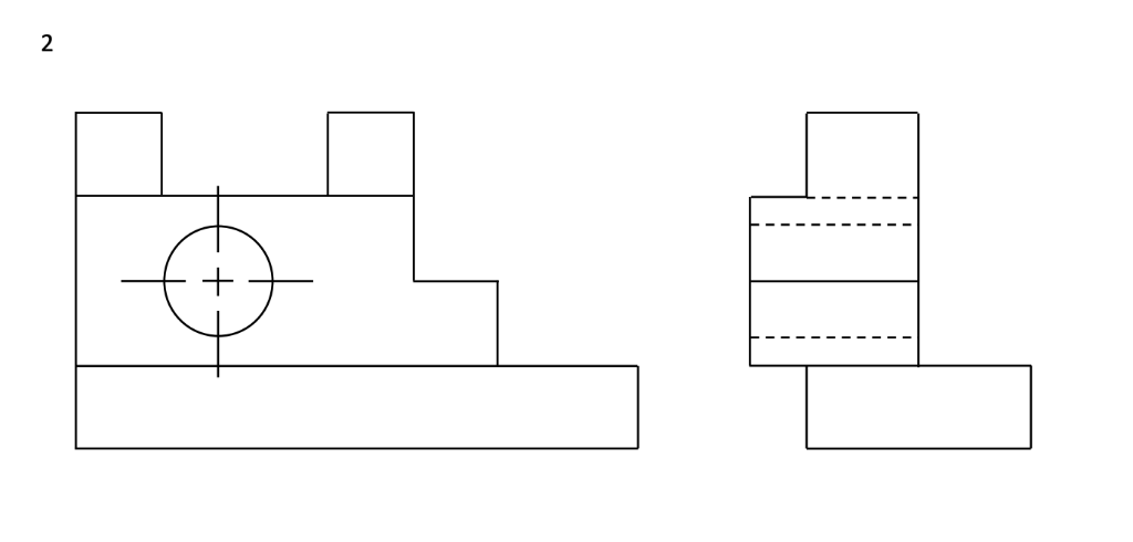 Solved Sketch The Missing Views And Draw The Shapes In Ca