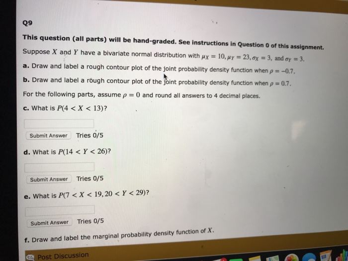 Solved Q9 This Question All Parts Will Be Hand Graded Chegg Com