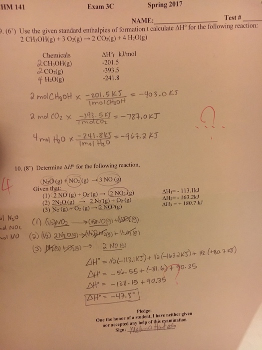 Solved Use The Given Standard Enthalpies Of Formation Cal Chegg Com