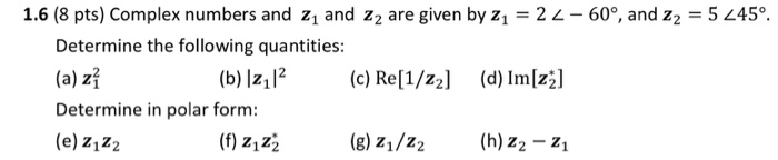 Solved 1 7 4pt Determine The Phasarof He Folowin Sinused Chegg Com