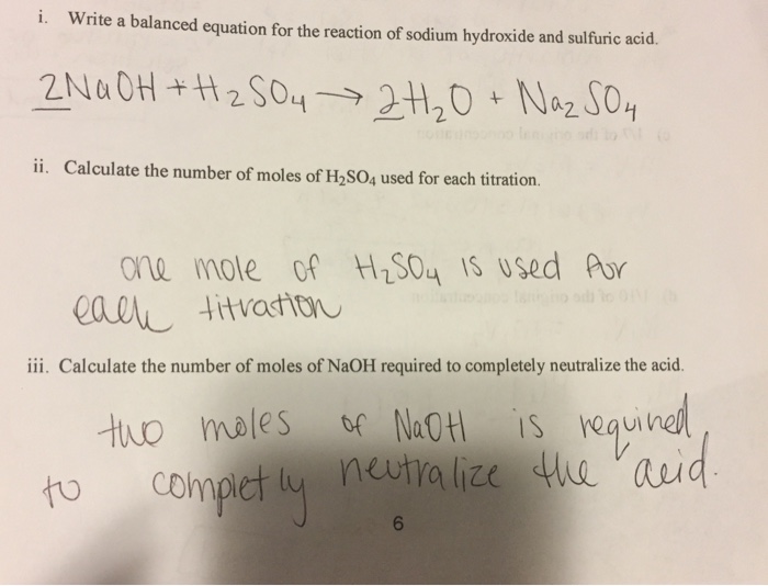 sulfuric acid and sodium hydroxide