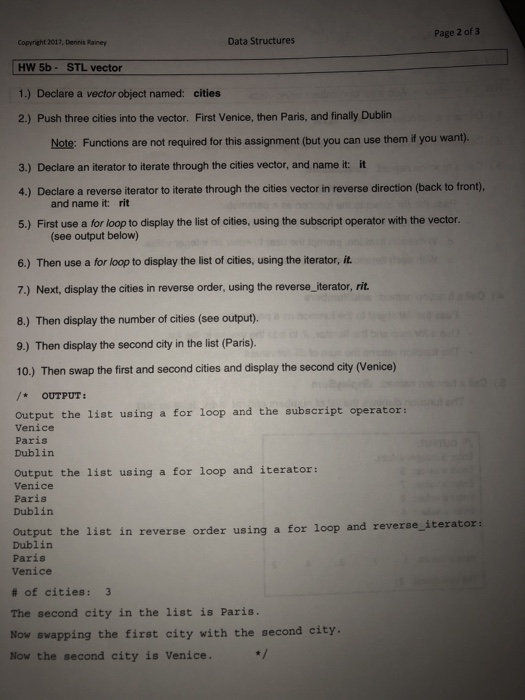 Solved Copyright 17 Dennis Rainey Data Structures Page Chegg Com