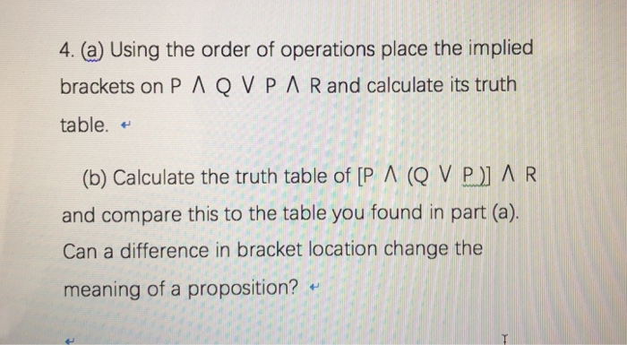 Solved 4 A Using The Order Of Operations Place The Chegg Com