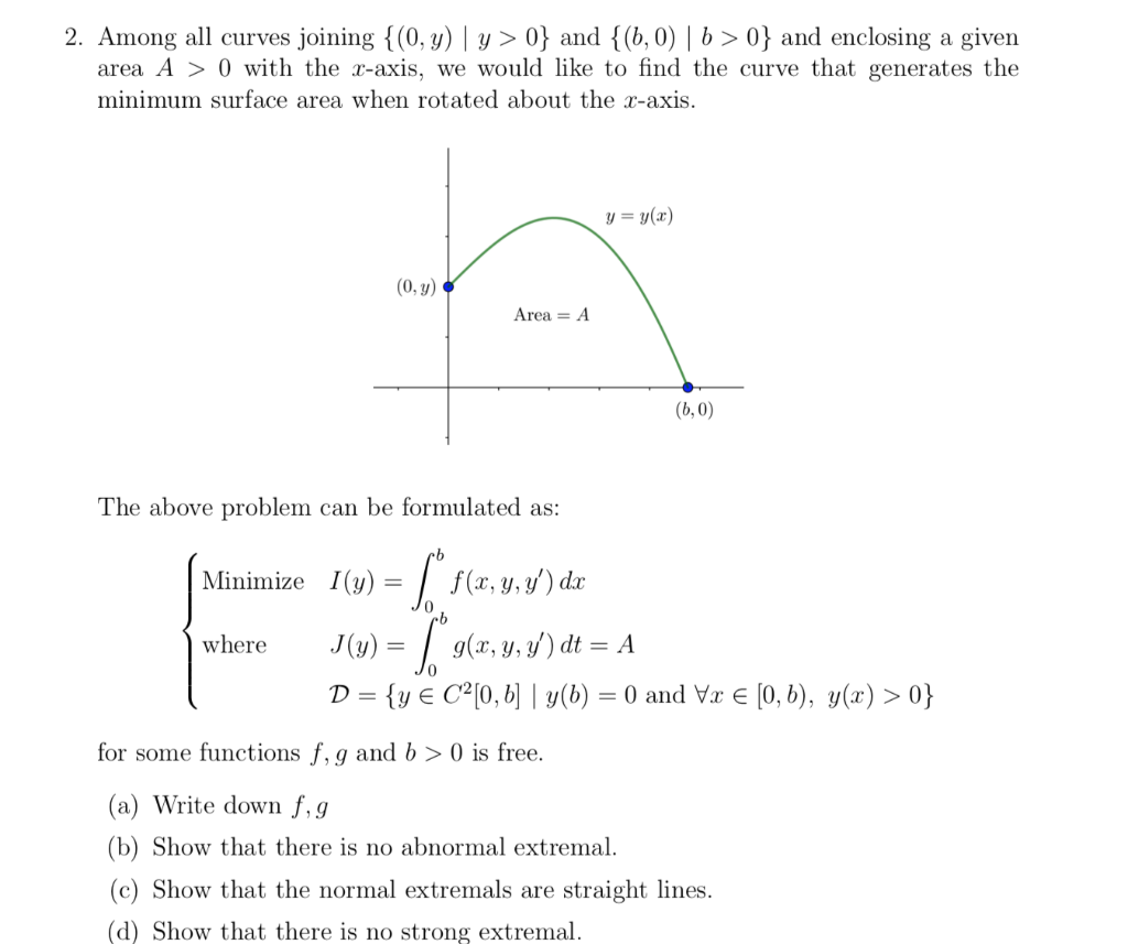 2 Among All Curves Joining 0 Y Y 0 And Chegg Com