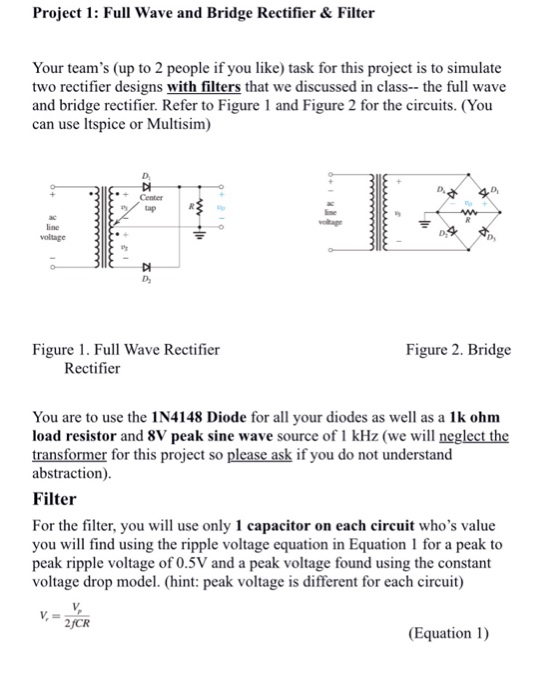 bridge rectifier project