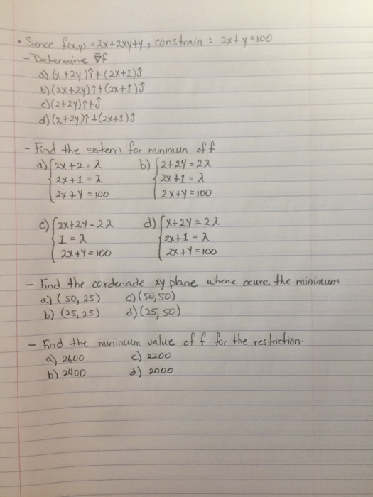 Solved Science F X Y 2x 2xy Y Contain 2x Y 100 Chegg Com