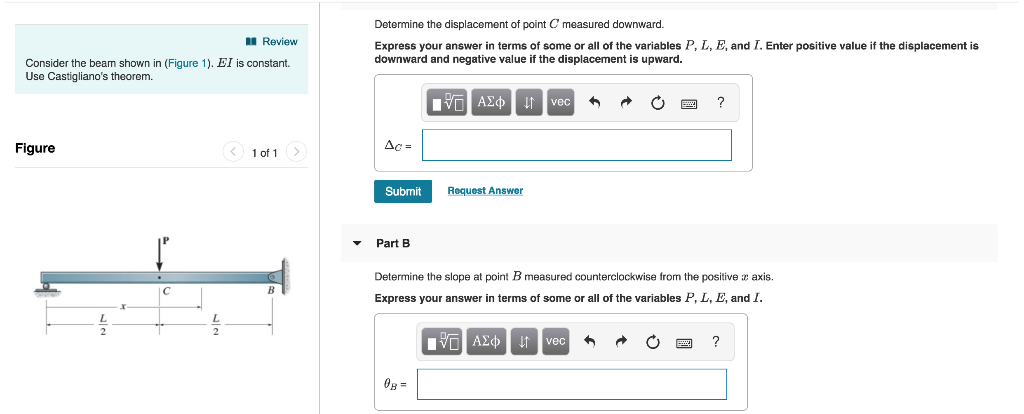 Solved Determine The Displacement Of Point C Measured Dow Chegg Com