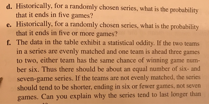 1919 World Series  prior probability