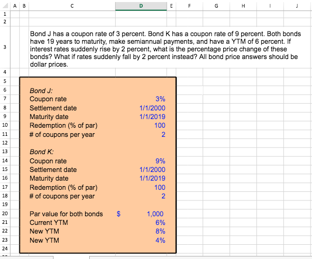 A B Bond J Has A Coupon Rate Of 3 Percent Bond K Has Chegg 