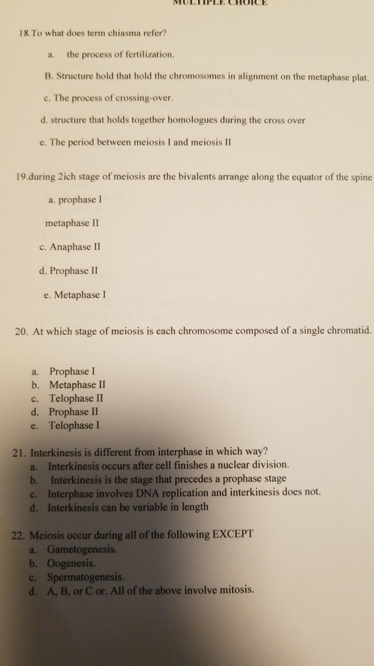 Solved 18.To What Does Term Chiasma Refer? A. The Process Of | Chegg.com Solved 18.To What Does Term Chiasma Refer? A. The Process Of | Chegg.com