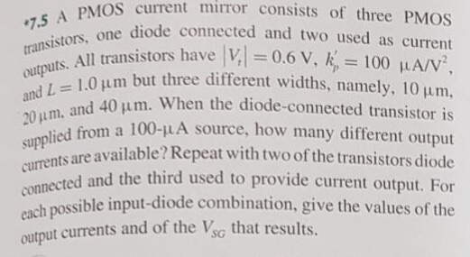 Solved Transistors One And L And L M M And 40 M M Os Chegg Com