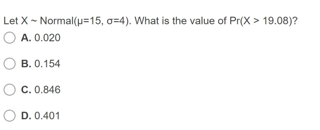 Solved Let X Normal M 15 S 4 What Is The Value Of Pr Chegg Com