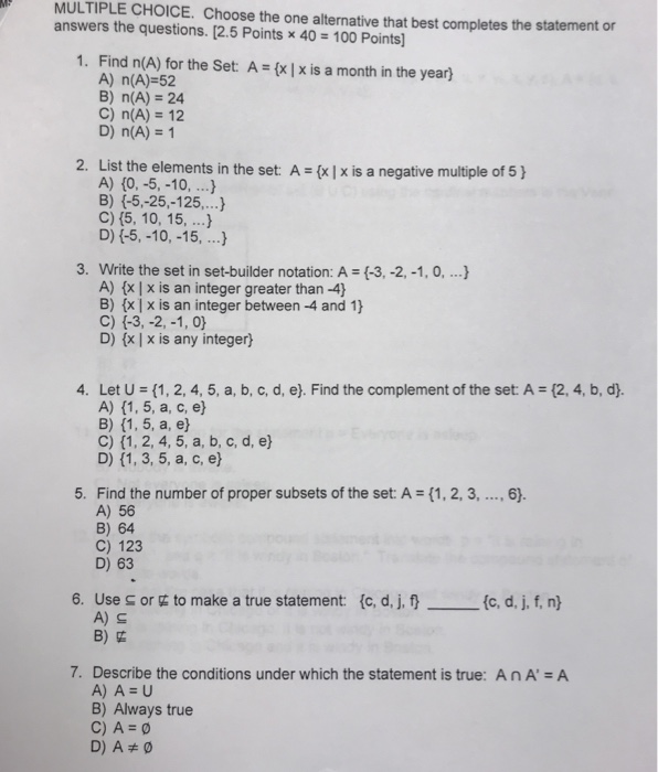 Multiple choice, choose single answer - Awesome English