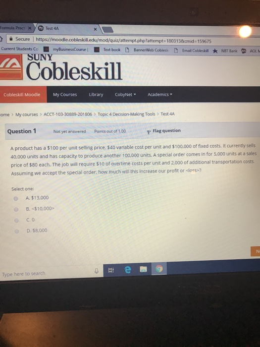 Solved Forrmula Pract Test 4a Secure Https Moodle Cobles