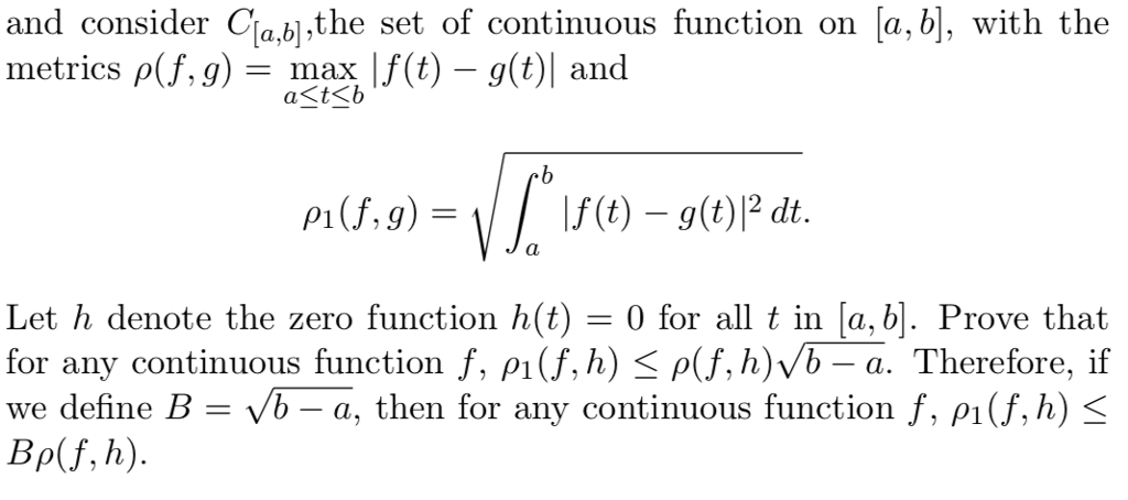 Solved And Consider Clab The Set Of Continuous Function O Chegg Com