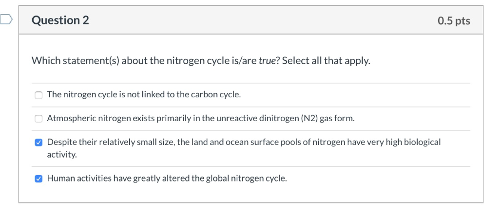Solved Which Statement(S) About The Nitrogen Cycle Is/Are | Chegg.com Solved Which Statement(S) About The Nitrogen Cycle Is/Are | Chegg.com