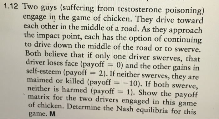 Solved 1 12 Two Guys Suffering From Testosterone Poisoni Chegg Com chegg
