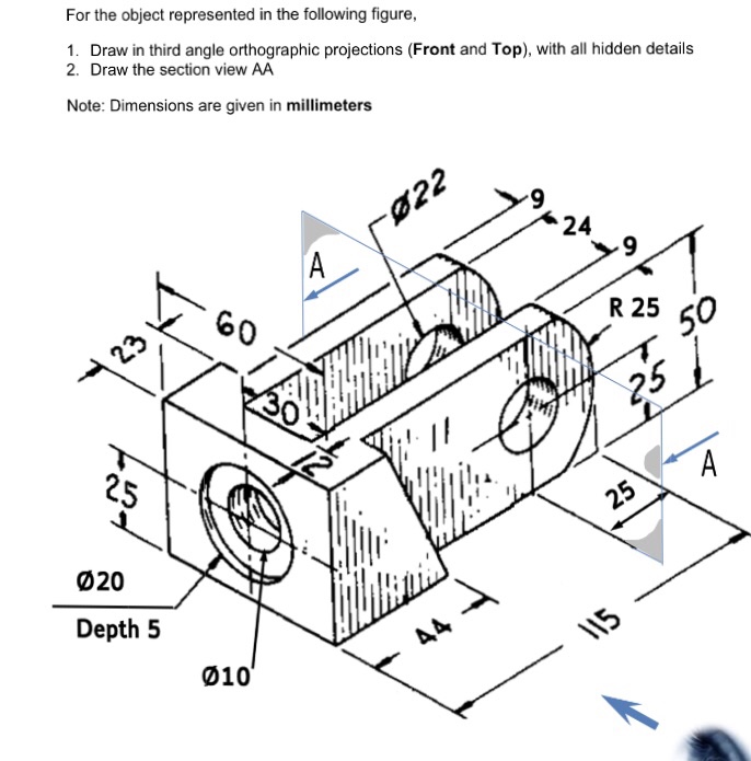 Solved: For The Object Represented In The Following Figure... | Chegg.com