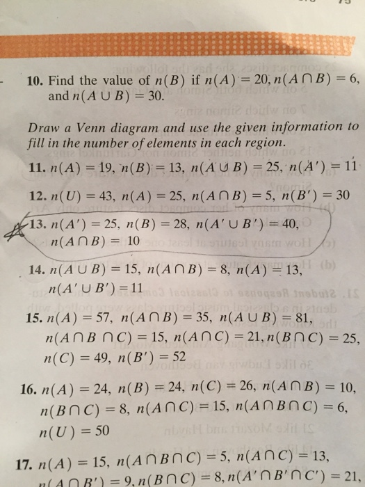 Solved 10 Find The Value Of N B If N A N An B Chegg Com