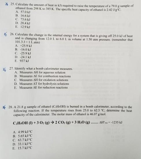 Solved 為25 Calculate The Amount Of Heat In Kj Required Chegg Com