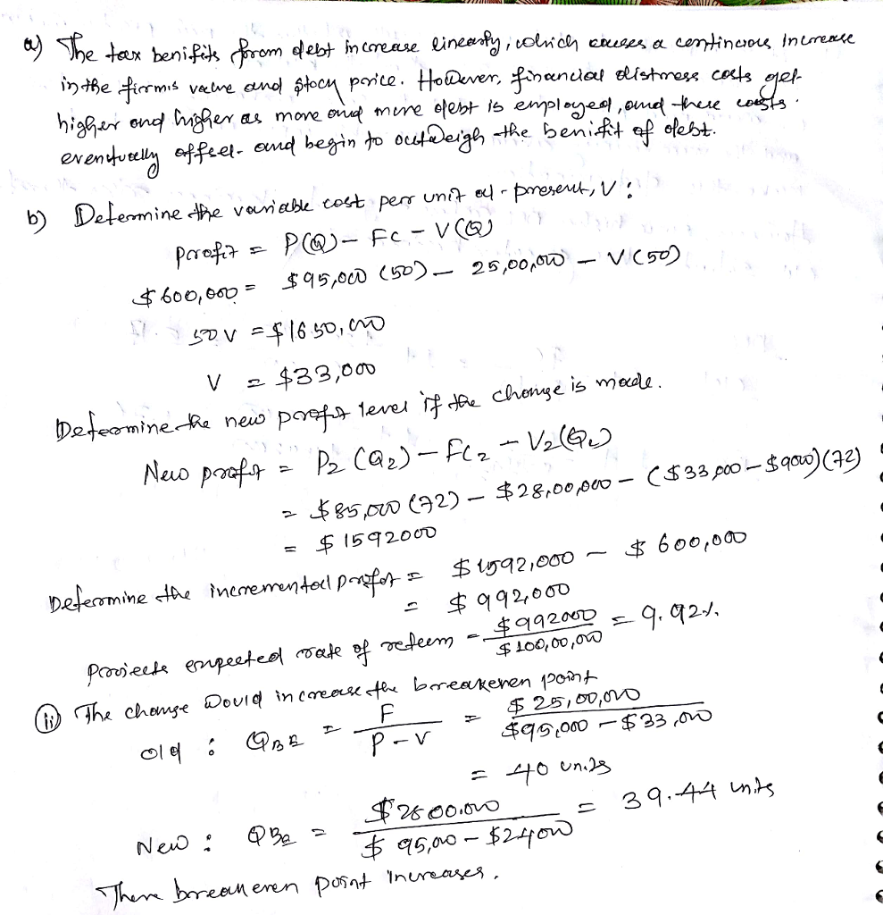 even e ben b) Determine the vom able. cost per un? ?r present, V : V 39,00 etemine Re neuop 992,000 ga20? 100,00,oa