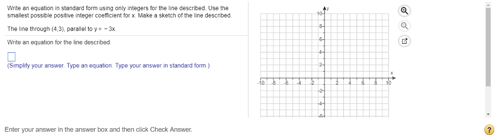 Solved Write An Equation In Standard Form Using Only Inte