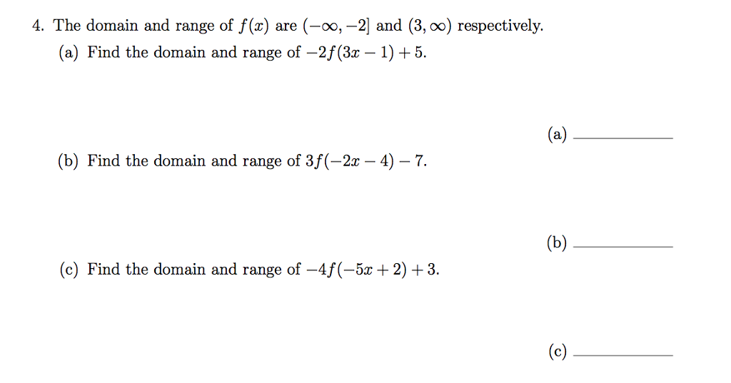 4 The Domain And Range Of F X Are 0 2 And Chegg Com