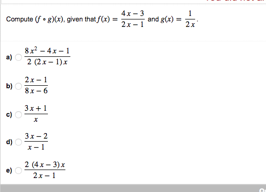 4x 3 Compute F G X Given Thatf X And G X 2 Chegg Com