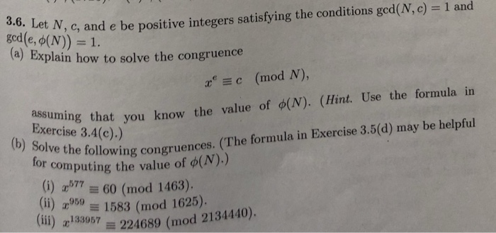 3 6 G D E F N C Ande Be Positive Integers Satisfy Chegg Com