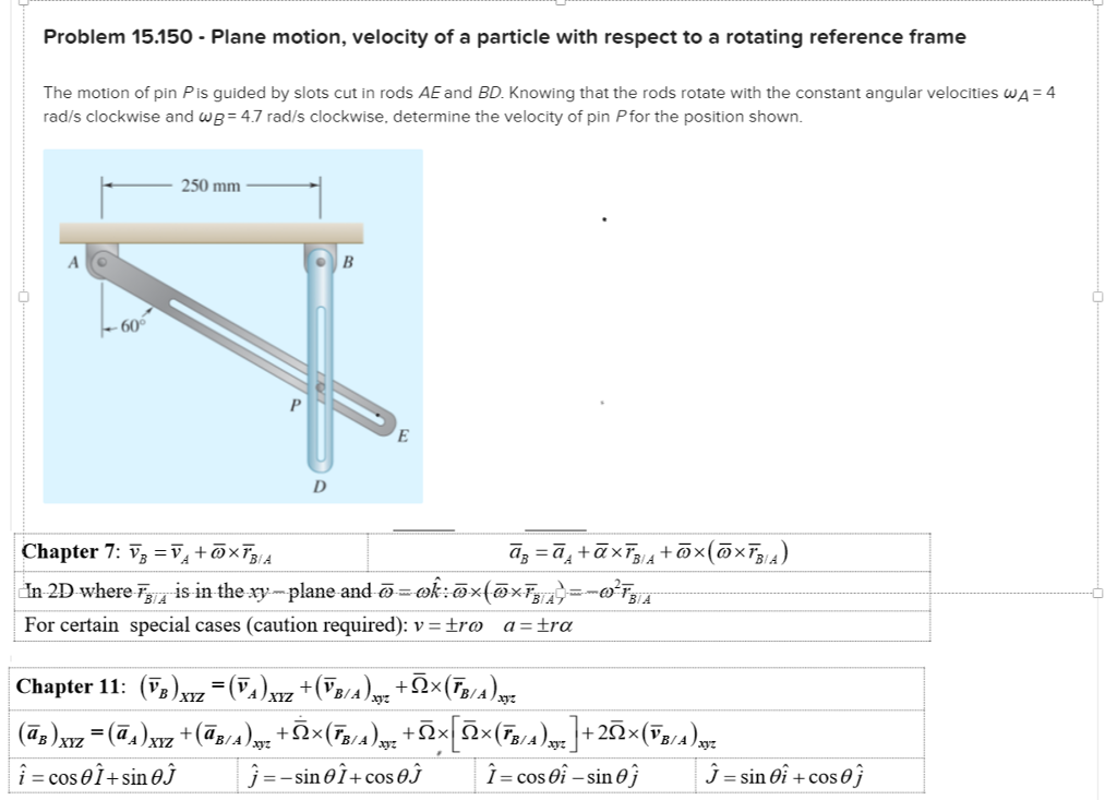 Rotating reference frame problems