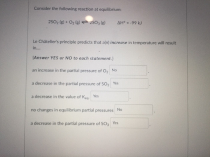 Solved Consider The Following Reaction At Equilibrium Le Chegg Com