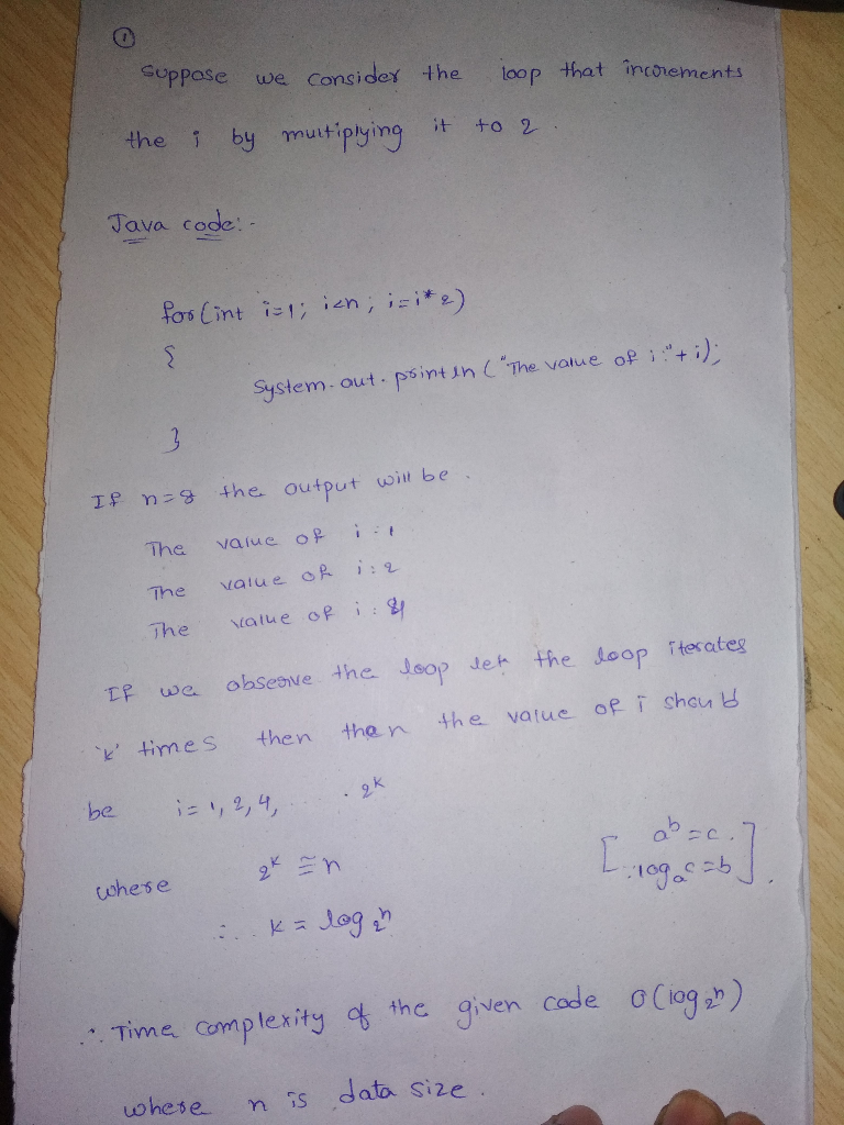 Solved Java Question Please Explain Meanings Flowing Algorithm Efficiency Complexity Class Java C Q