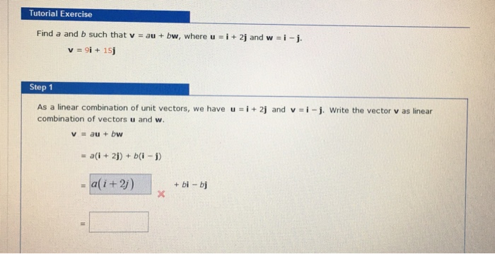 Solved Find A And B Such That V Au Bw Where U I Chegg Com