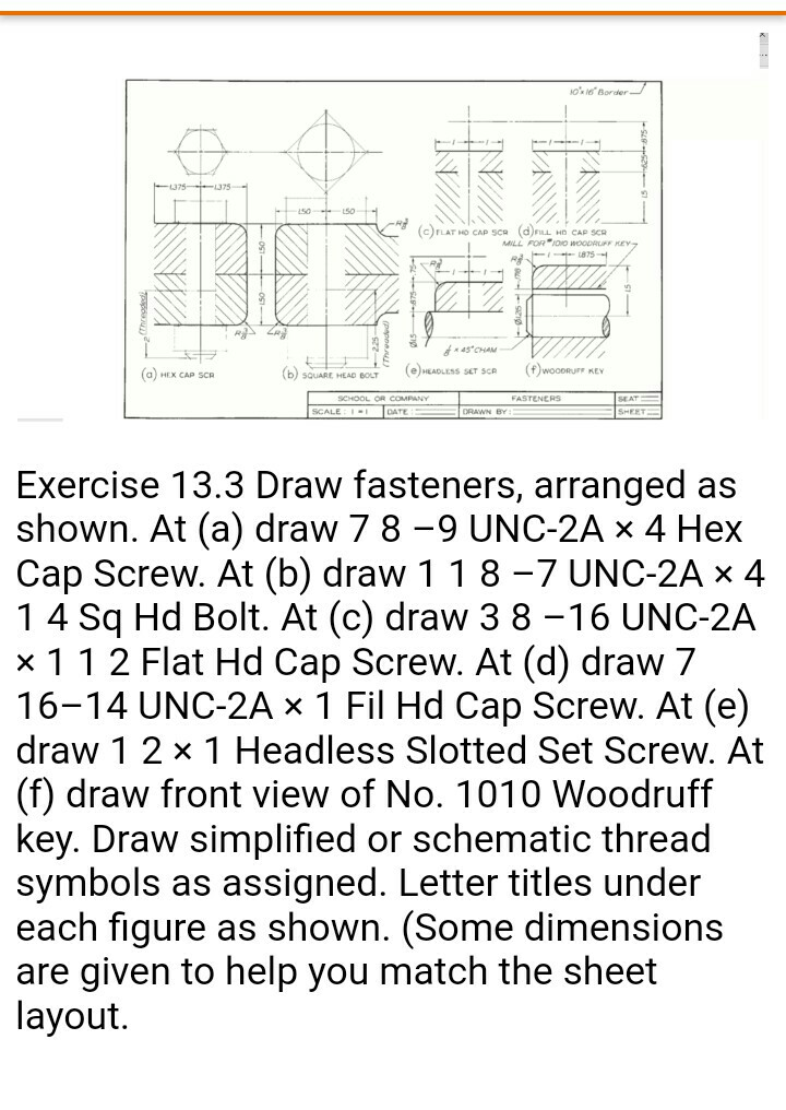 So Lso A Hex Cap Scr B Souar Head Ecu Head Chegg Com