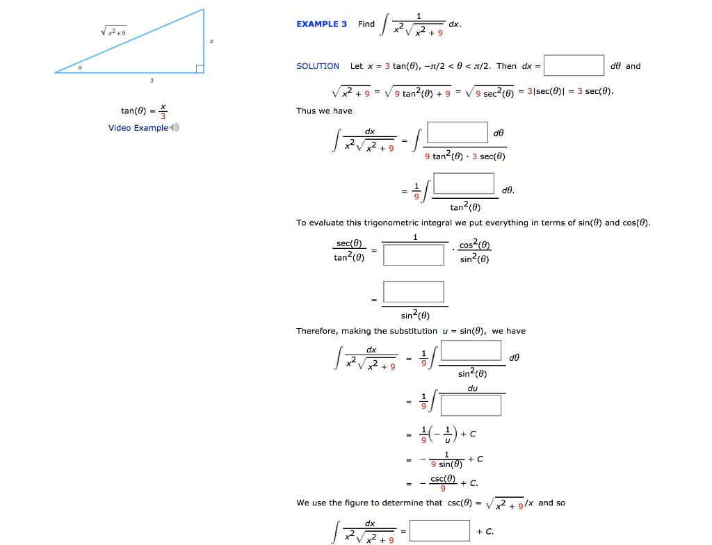 Solved Example 3 Find9 Dx Solution Let X 3 Tan 8 Z 2 8 Chegg Com