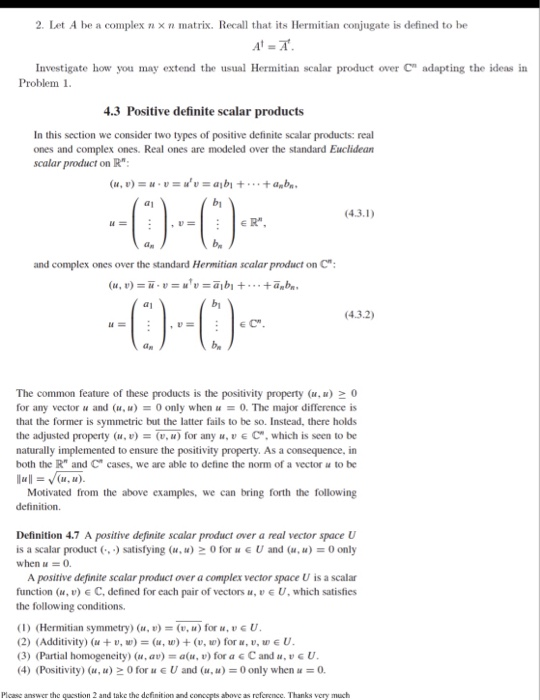 Hermitian scalar