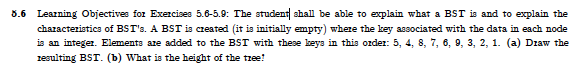 0.6 Learning Objectives for Exercises 5.6-5.9: The studend shall be able to explain what a BSI is and to explain the characte