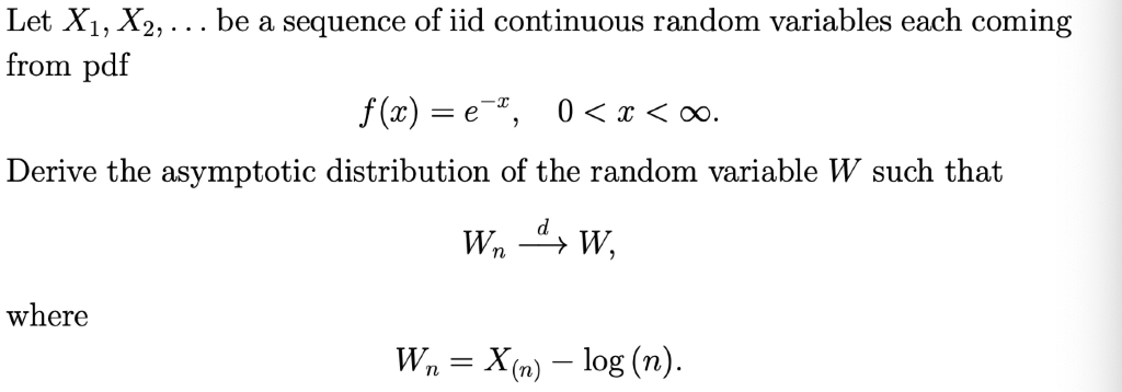 Solved Let X1 X2 From Pdf Be A Sequence Of Iid Continuo Chegg Com