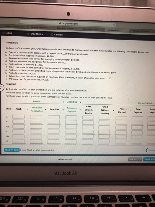 Solved: Show Me How Transactions On June 1 Of The Current ...