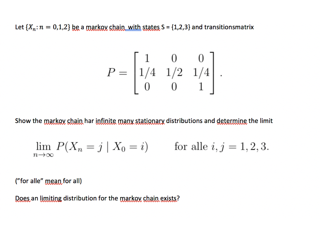 Solved Let N 0 1 2 Be A Markov Shain With States S Chegg Com