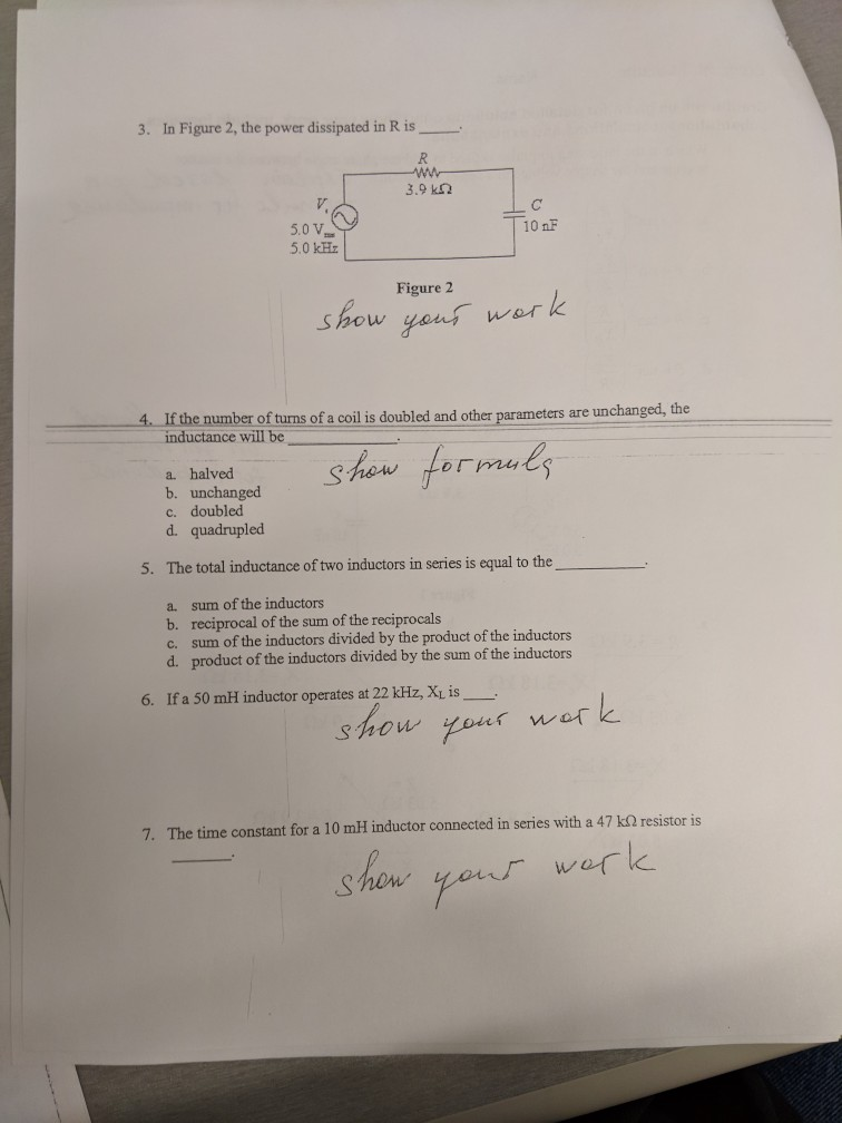 Solved: Name: Exam. RLC Given Will For ... Credits Be Circuits