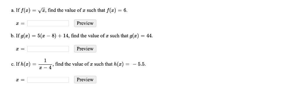 Solved A If F X Vr Find The Value Of X Such That F X Chegg Com
