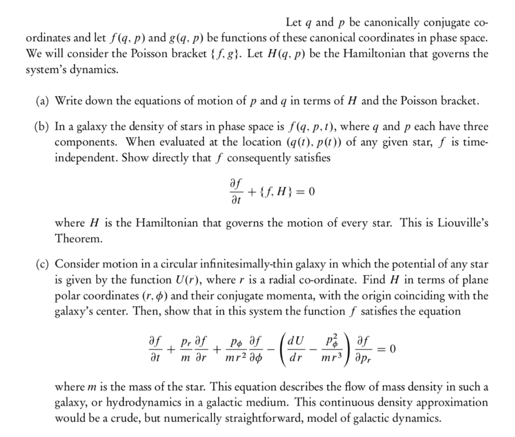 Solved Let Q And P Be Canonically Conjugate Co Ordinates Chegg Com