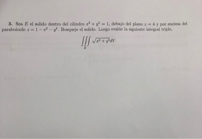 3 Sea E El Solido Dentro Del Cilindro 2 Y 1 Chegg Com